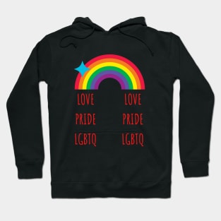 LGBTQ Pride Love Design Hoodie